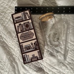 Owlcrate Glass Tumbler with Glass Straw